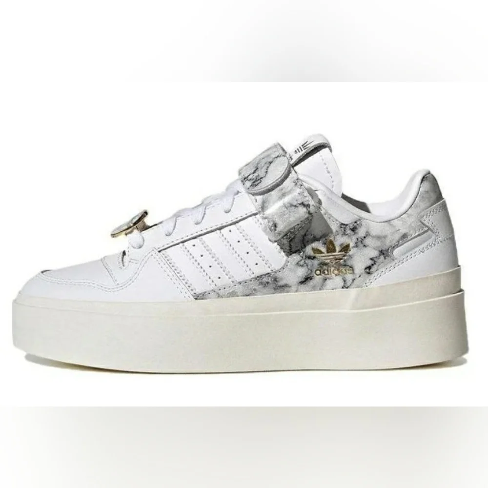 adidas Women's White Marble Platform Sneakers